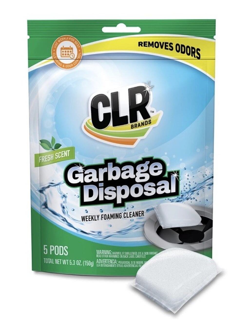 CLR Fresh Clean Garbage Disposal‎ Pods 5 Count Scented Fast Dissolving Pods